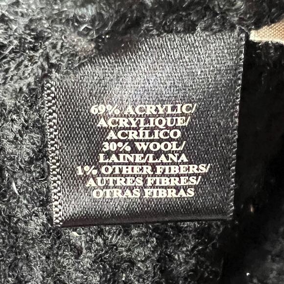 Ann Taylor Black & Silver Wool Blend Chunky Knit Tweed Blazer Jacket Size Small - Picture 11 of 12